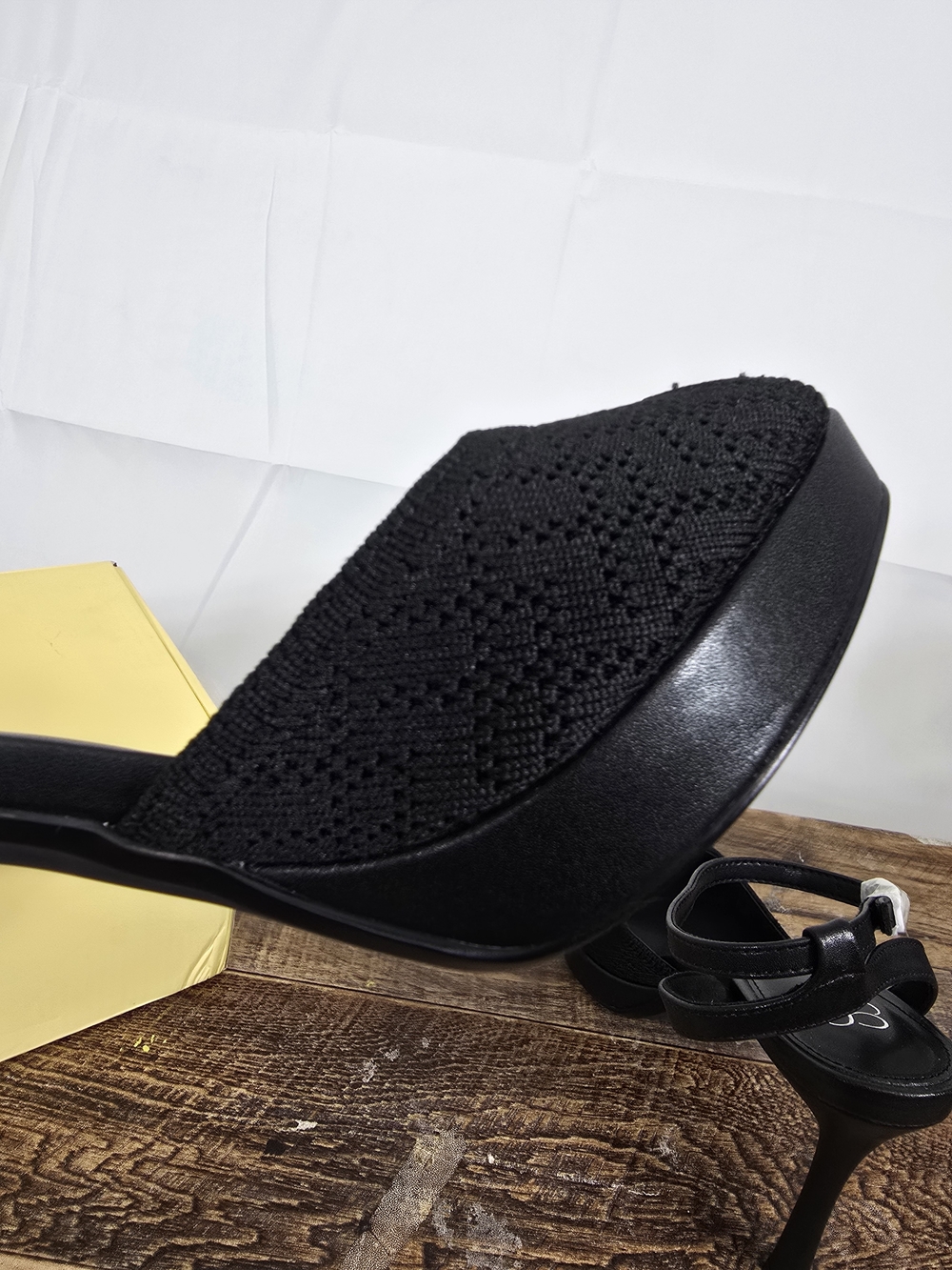 Cosy Island Ankle Women's Black High Heel Platform Slingback Pumps Size 7 - Picture 11 of 12